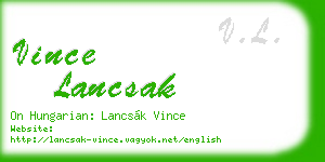 vince lancsak business card